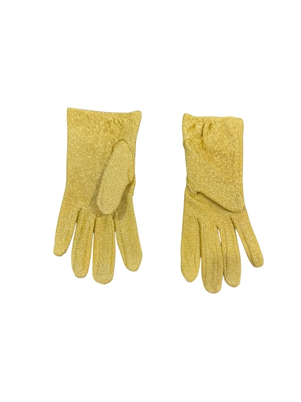 Vintage Gold Glitter Gloves Sz S